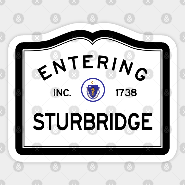 Sturbridge Massachusetts Vintage Road Sign Sturbridge Sticker